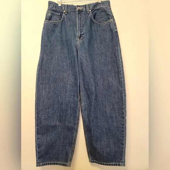 Etica Jeans Womens Sz 31 Blue Iris Relaxed Barrel High Waist Ethically Made NWT - Picture 3 of 15